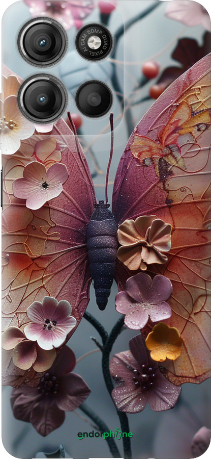 Силиконовый чехол Fairy Butterfly для Motorola Moto G15 Power - 6048u-4044 изображение 