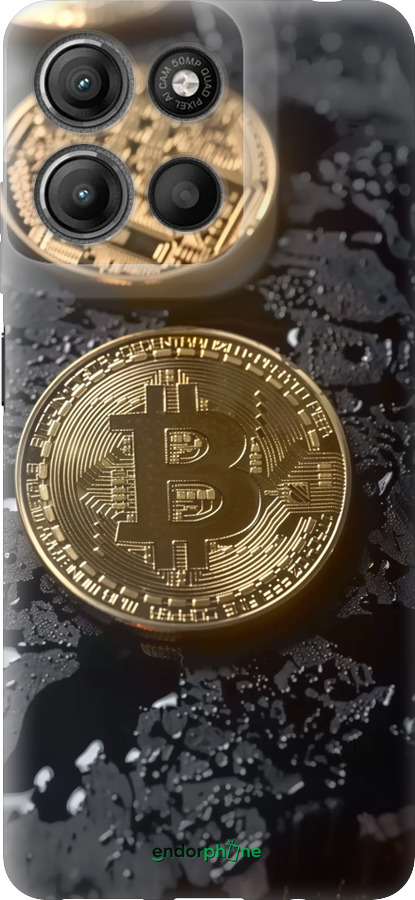 Силіконовий чехол Вулканійчний Bitcoin для Motorola Moto G15 Power - 6092u-4044 изображение 