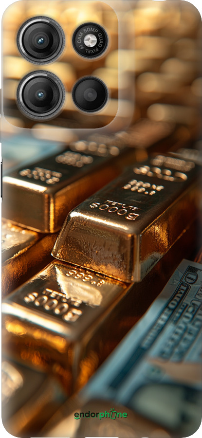 Силиконовый чехол Сияние золота для Motorola Moto G15 Power - 6104u-4044 изображение 