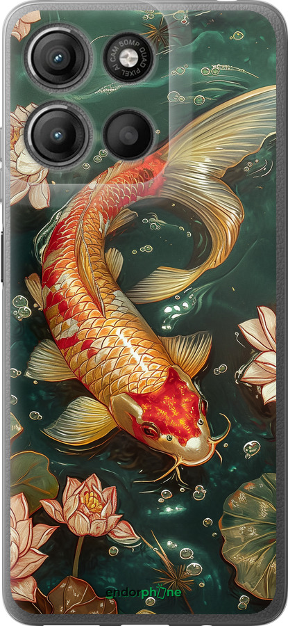 Силиконовый чехол Мелодия Лотоса для Motorola Moto G15 Power - 6106u-4044 изображение 