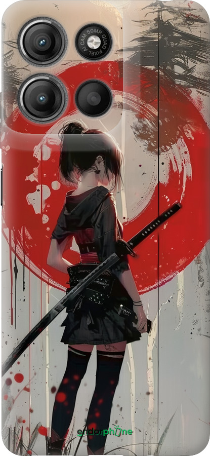 Силиконовый чехол Сумерки воина: Танец с катаной для Motorola Moto G15 Power - 6123u-4044 изображение 