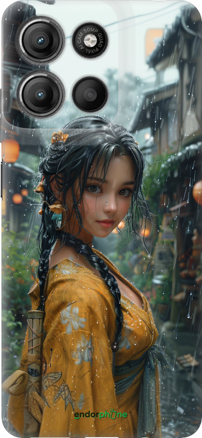 Силиконовый чехол Anime-girl для Motorola Moto G15 Power - 6133u-4044 изображение 