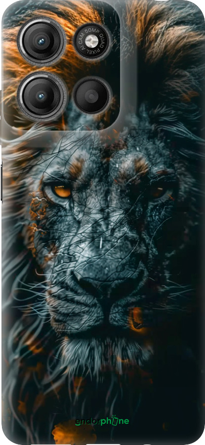 Силиконовый чехол Лев в сумерках для Motorola Moto G15 Power - 6154u-4044 изображение 