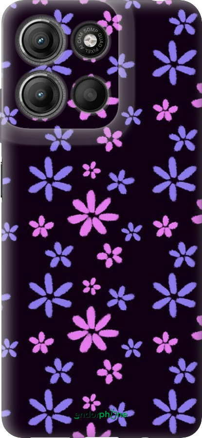 Силіконовий чехол з квітами для Motorola Moto G15 Power - 6258u-4044 изображение 