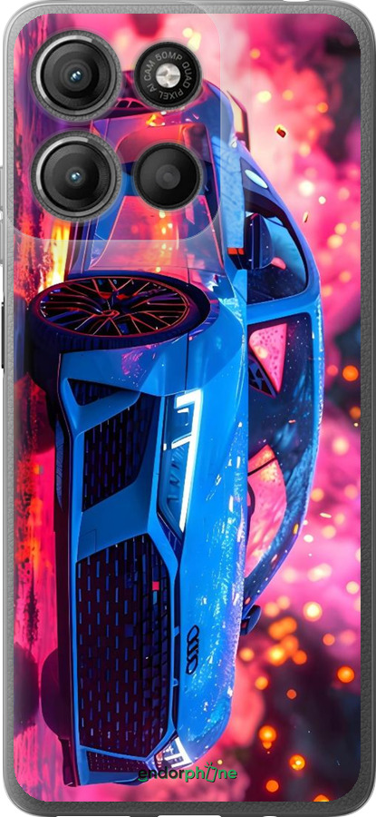 Силиконовый чехол Ауди для Motorola Moto G15 Power - 6286u-4044 изображение 