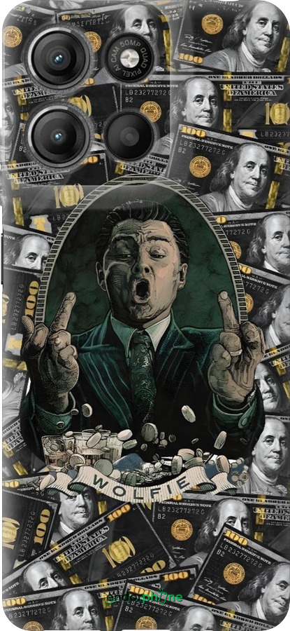 Силіконовий чехол Волк с валл стрит для Motorola Moto G15 Power - 6287u-4044 изображение 