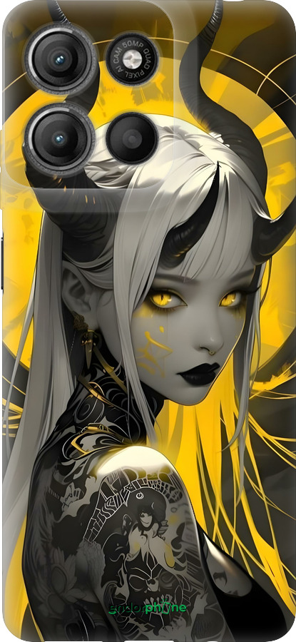 Силиконовый чехол Аниме демон 2 для Motorola Moto G15 Power - 6309u-4044 изображение 