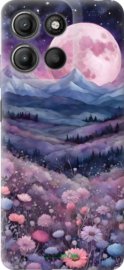Силіконовий чехол Ніч місяць арт для Motorola Moto G15 Power - 6319u-4044 изображение 