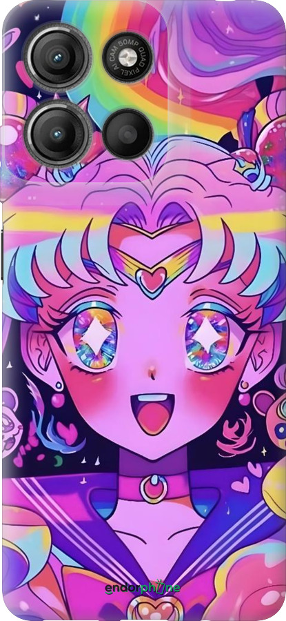 Силиконовый чехол Сейлор Мун 3 для Motorola Moto G15 Power - 6352u-4044 изображение 