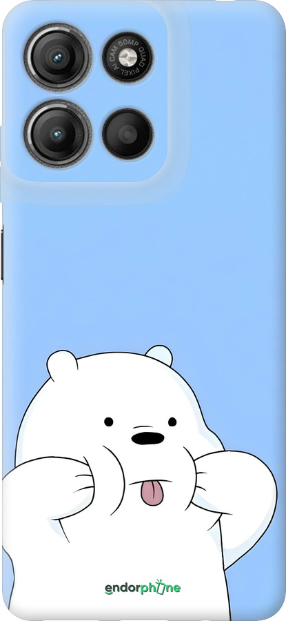 Силиконовый чехол Милый мишка для Motorola Moto G15 Power - 6357u-4044 изображение 