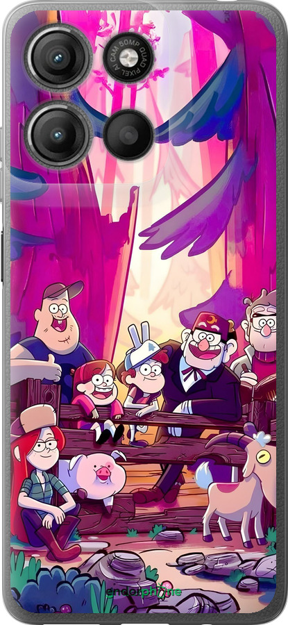 Силиконовый чехол Гравити Фолз для Motorola Moto G15 Power - 6365u-4044 изображение 