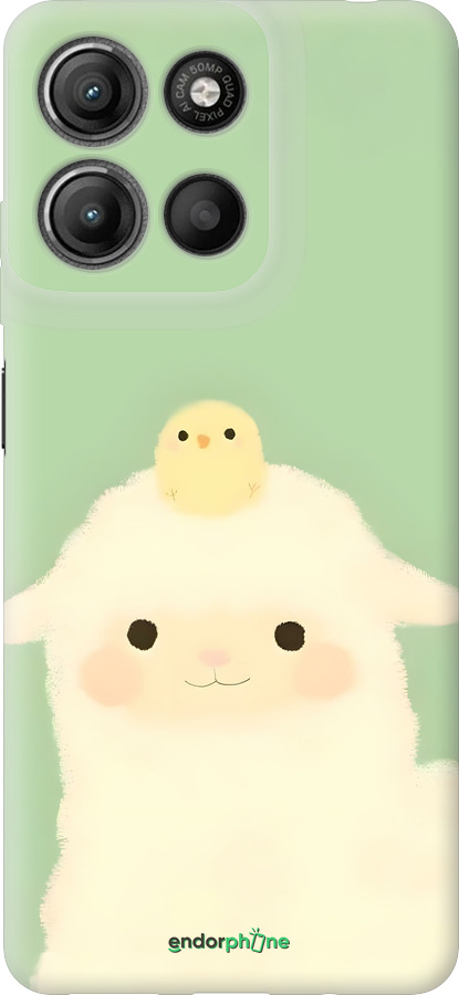 Силиконовый чехол Барашек и ципленок для Motorola Moto G15 Power - 6369u-4044 изображение 