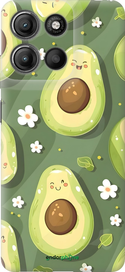 Силиконовый чехол Авокадо для Motorola Moto G15 Power - 6380u-4044 изображение 