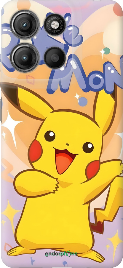 Силиконовый чехол Пикачу для Motorola Moto G15 Power - 6383u-4044 изображение 