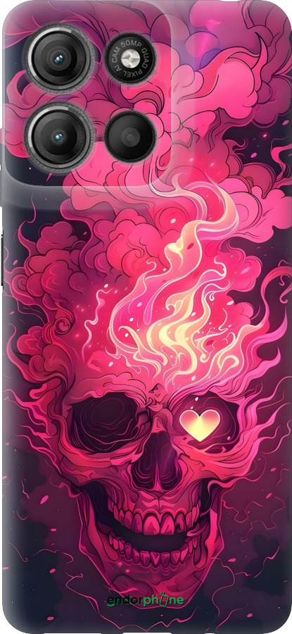 Силиконовый чехол Череп арт для Motorola Moto G15 Power - 6385u-4044 изображение 