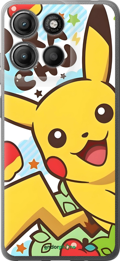 Силиконовый чехол Пикачу 2 для Motorola Moto G15 Power - 6391u-4044 изображение 