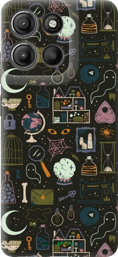 Силиконовый чехол Колдовской принт для Motorola Moto G15 Power - 6425u-4044 изображение 