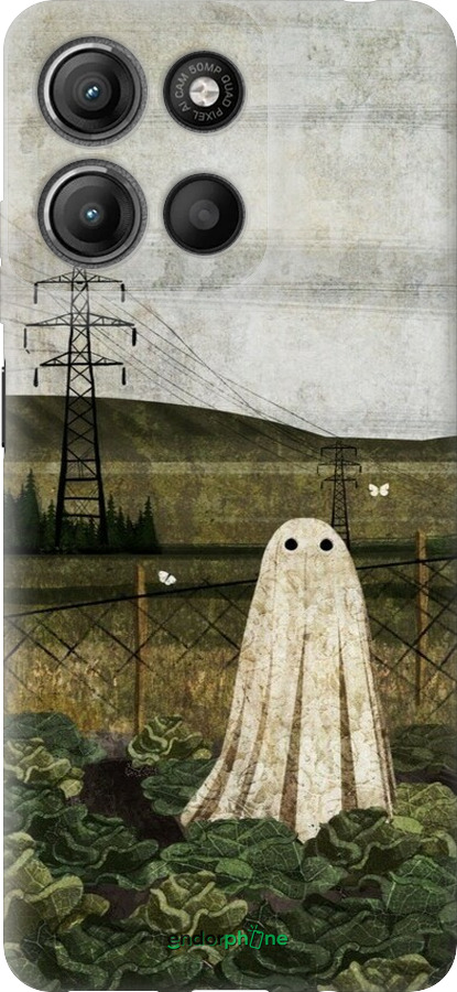 Силиконовый чехол Иллюстрация призрак в капусте для Motorola Moto G15 Power - 6440u-4044 изображение 