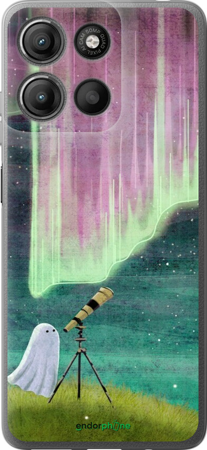 Силиконовый чехол Привидение и звезды для Motorola Moto G15 Power - 6443u-4044 изображение 