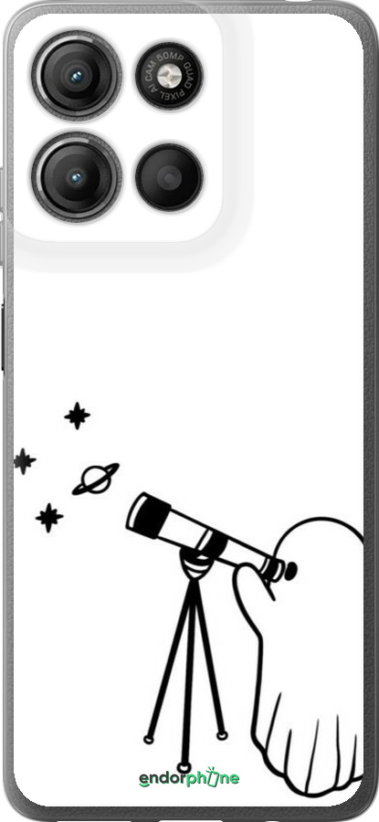 Силіконовий чехол Привид астроном для Motorola Moto G15 Power - 6444u-4044 изображение 