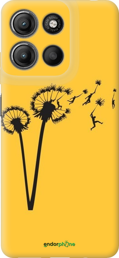 Силиконовый чехол Минимализм одуванчики для Motorola Moto G15 Power - 6449u-4044 изображение 