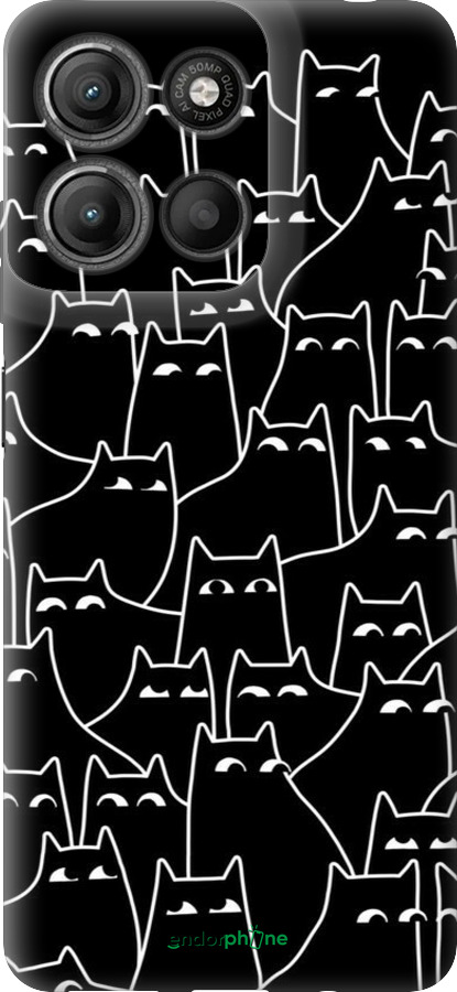 Силиконовый чехол С изображением кошек для Motorola Moto G15 Power - 6470u-4044 изображение 