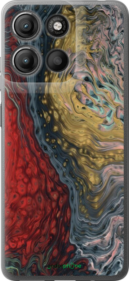 Силиконовый чехол С изображением абстрактной живописи для Motorola Moto G15 Power - 6530u-4044 изображение 