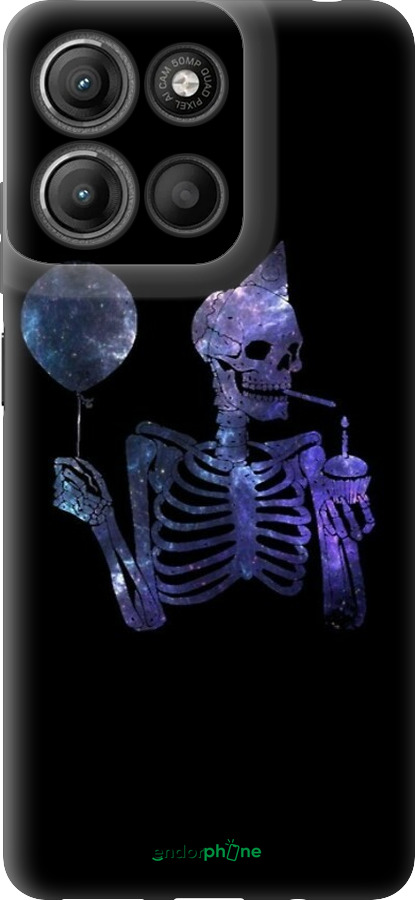 Силиконовый чехол Скелетное искусство для Motorola Moto G15 Power - 6536u-4044 изображение 