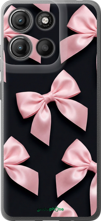 Силиконовый чехол Coquette Ribbons Dark Coquette для Motorola Moto G15 Power - 6767u-4044 изображение 