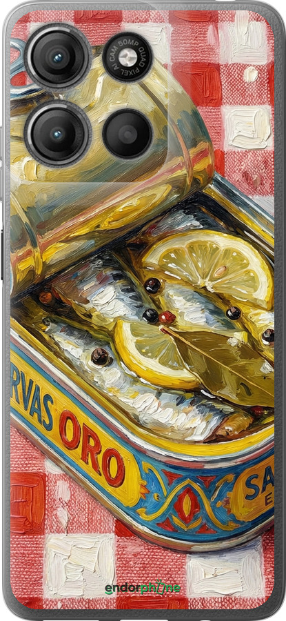 Силіконовий чехол Vintage Sardine Tin Phone для Motorola Moto G15 Power - 6772u-4044 изображение 