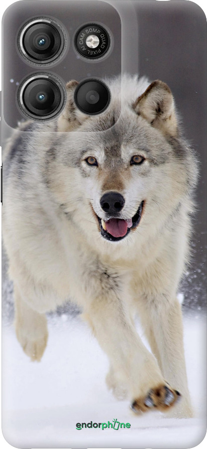 Силиконовый чехол Бегущий волк для Motorola Moto G15 Power - 826u-4044 изображение 