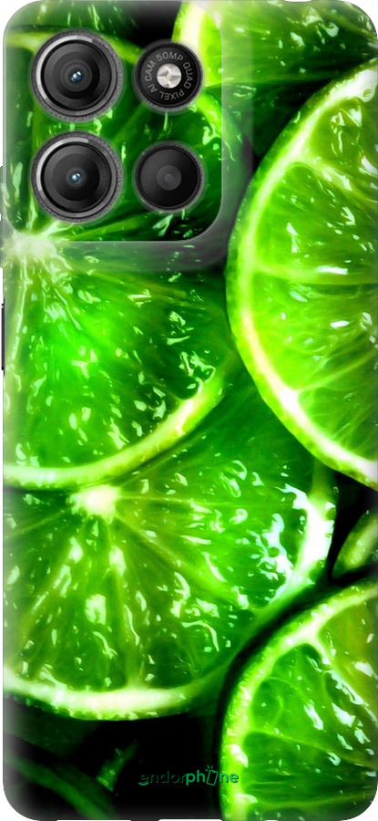 Силиконовый чехол Зелёные дольки лимона для Motorola Moto G15 Power - 852u-4044 изображение 