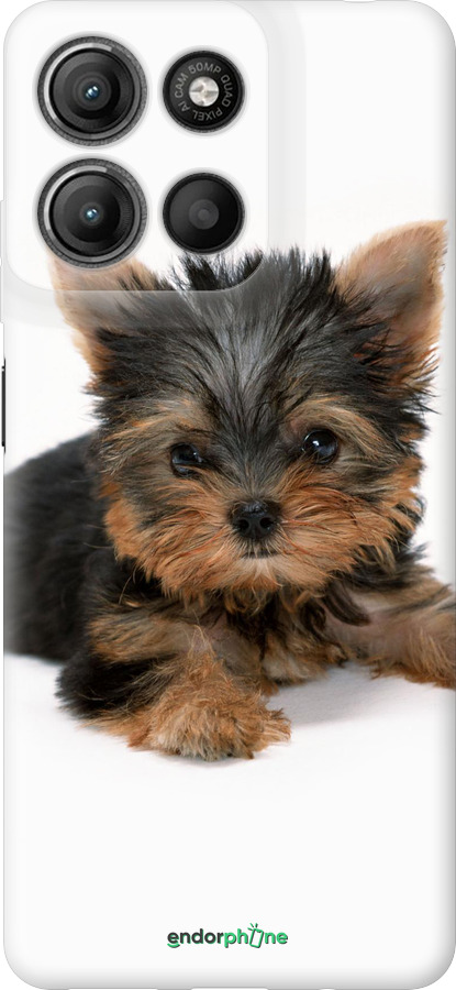 Силиконовый чехол Щенок йоркширского терьера для Motorola Moto G15 Power - 931u-4044 изображение 