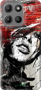 Силиконовый чехол Лицо девушки для Motorola Moto G15 - 1162u-3948 изображение 