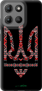 Силиконовый чехол Герб - вышиванка на черном фоне для Motorola Moto G15 - 1196u-3948 изображение 