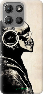 Силиконовый чехол Скелет-меломан v2 для Motorola Moto G15 - 1200u-3948 изображение 