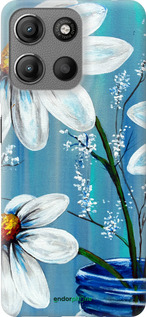 Силиконовый чехол Красивые арт-ромашки для Motorola Moto G15 - 4031u-3948 изображение 