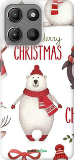 Силиконовый чехол Merry Christmas для Motorola Moto G15 - 4106u-3948 изображение 