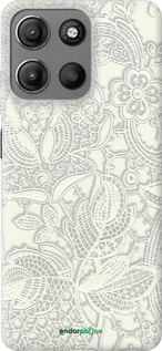 Силиконовый чехол Белое кружево для Motorola Moto G15 - 4383u-3948 изображение 