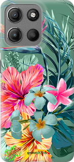 Силиконовый чехол Тропические цветы v1 для Motorola Moto G15 - 4667u-3948 изображение 
