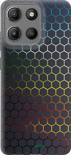 Силиконовый чехол Переливающиеся соты для Motorola Moto G15 - 498u-3948 изображение 