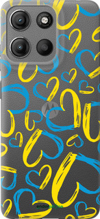 Силиконовый чехол Сердца UA для Motorola Moto G15 - 5292u-3948 изображение 