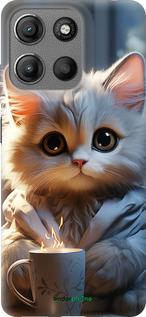 Силиконовый чехол White cat для Motorola Moto G15 - 5646u-3948 изображение 