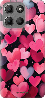 Силиконовый чехол Сердечки 4 для Motorola Moto G15 - 5662u-3948 изображение 