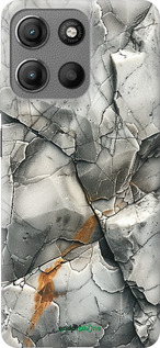 Силиконовый чехол Серый мрамор для Motorola Moto G15 - 6041u-3948 изображение 