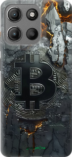 Силіконовий чехол Розпечений біткойн для Motorola Moto G15 - 6091u-3948 изображение 