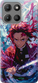 Силиконовый чехол Танджиро Камадо: Клинок рассекающий демонов для Motorola Moto G15 - 6111u-3948 изображение 