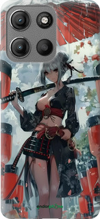 Силіконовий чехол Гейша-воїн для Motorola Moto G15 - 6124u-3948 изображение 