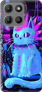 Силиконовый чехол Кот панк для Motorola Moto G15 - 6311u-3948 изображение 