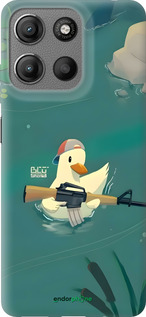 Силиконовый чехол Уточка с автоматом для Motorola Moto G15 - 6356u-3948 изображение 